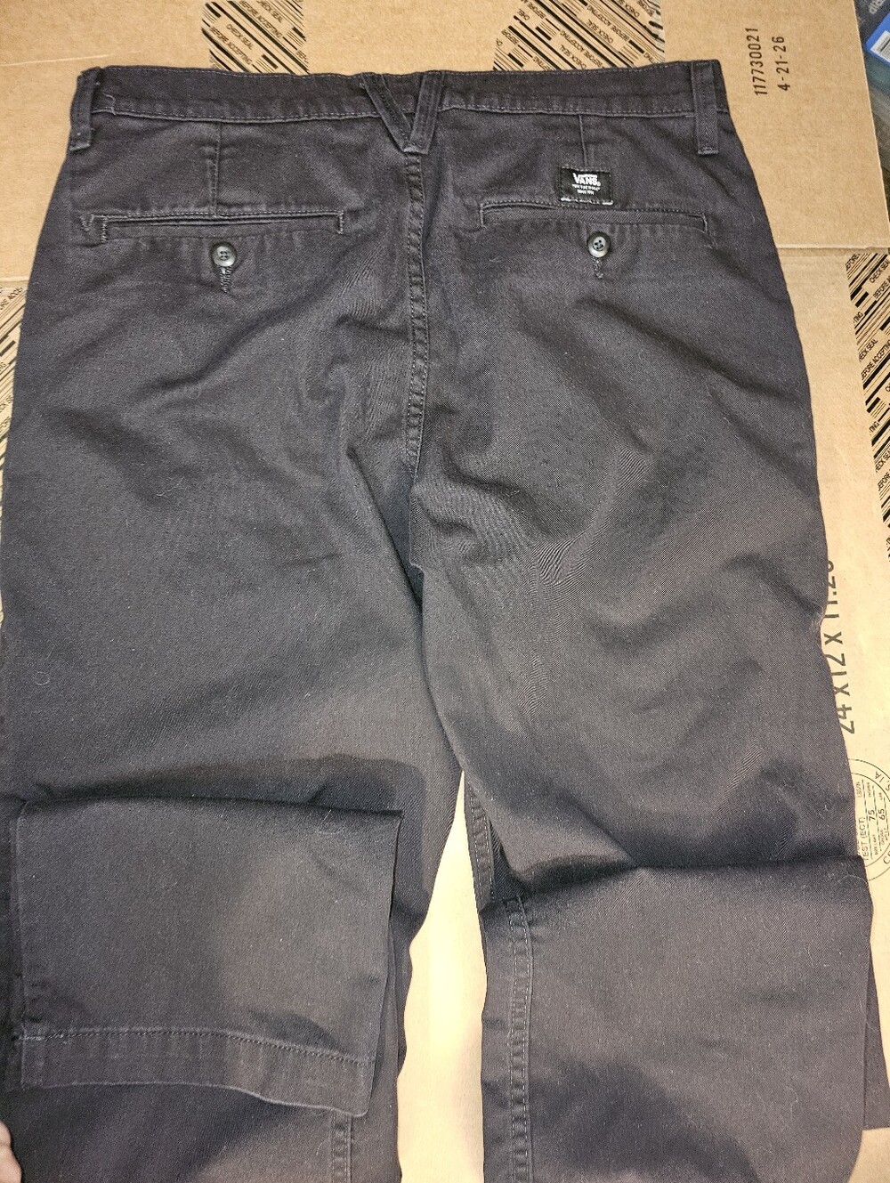 Vans Authentic Chino Relaxed Fit Pants Size 32 Black NWOT Skate